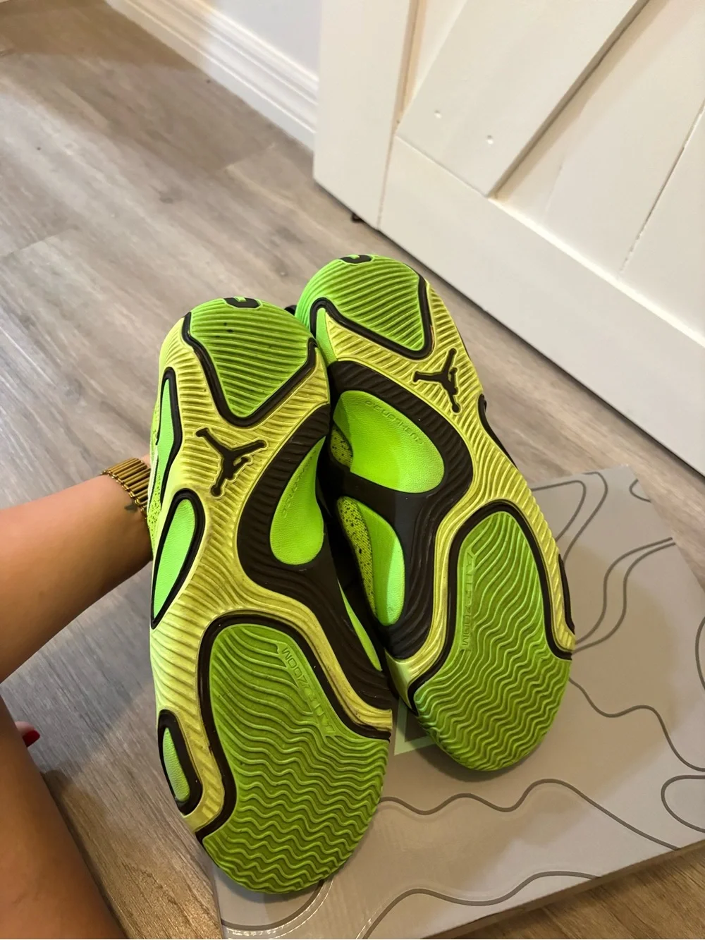 Jordan Tatum 3 Men's Neon Green and Black Athletic Sneakers